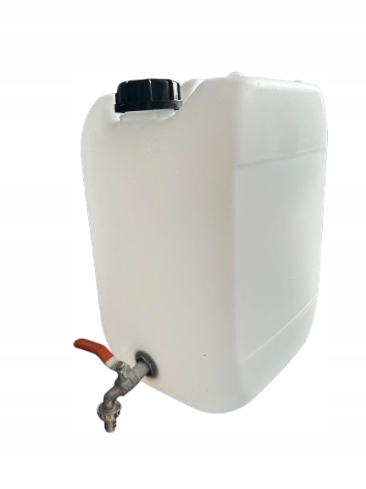 Kanister 20L z metalowym kranem 1/2 – pod wąż, camping, działka