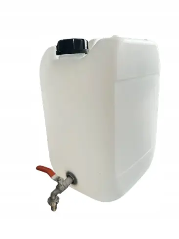 Kanister 20L z metalowym kranem 1/2 – pod wąż, camping, działka