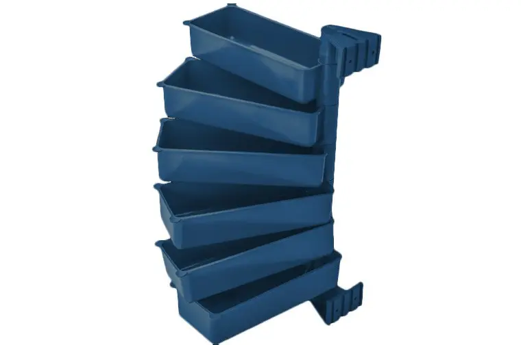 EKO PIVOT ( 6 PÓŁEK) - pojemniki obrotowe, wysokość zestawu 5 pojemników: 36 cm